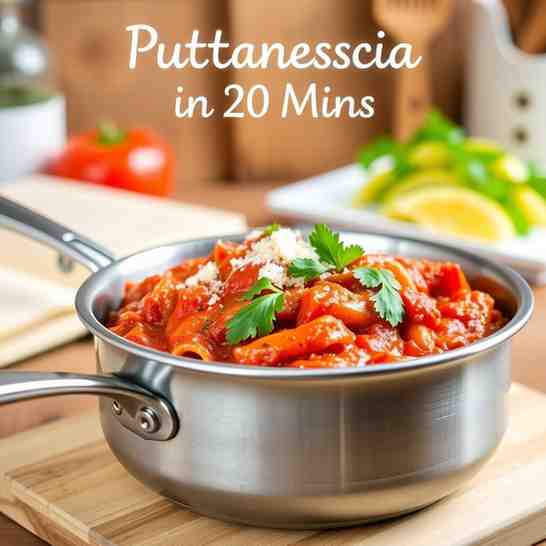 Italian Pasta Sauce - Puttanesca in 20 Mins